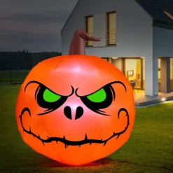 Halloween Decorations Inflatables Witch Pumpkin Light Outdoor large Scary Witch Blow Up Outdoor Halloween Decorations for Yard Garden Lawn Party