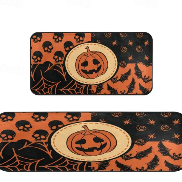 Halloween Decorations Kitchen Rug Area Rug Mat Non-Slip Oil Proof Floor Mat Livingroom Rug Indoor Outdoor Mat Bedroom Decor Bathroom Mat Entrance Rug Door Mat