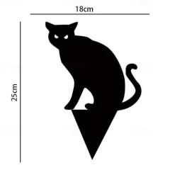 Halloween Decorations Outdoor 3ct Black Cat Decor Yard Signs with Stakes Acrylic Scary Silhouette Waterproof Lawn Decorations for Kids Family Home Party