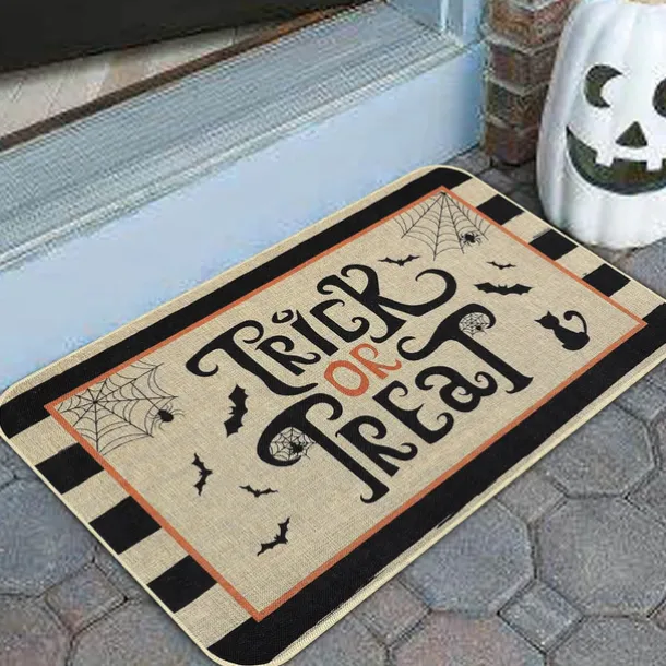 Halloween Decorations Pumpkin Ghosts Doormat Kitchen Mat Floor Mat Non-Slip Area Rug Oil Proof Rug Indoor Outdoor Mat Bedroom Decor Bathroom Mat Entrance Rug