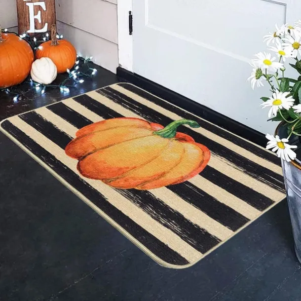 Halloween Decorations Pumpkin Ghosts Doormat Kitchen Mat Floor Mat Non-Slip Area Rug Oil Proof Rug Indoor Outdoor Mat Bedroom Decor Bathroom Mat Entrance Rug