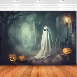 Halloween Decorations Zombie Bride Hanging Tapestry Wall Art Large Tapestry Mural Decor Photograph Backdrop Blanket Curtain Home Bedroom Living Room Decoration Ghost Pumpkin Witch