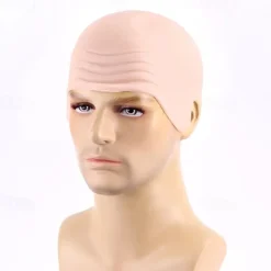 Halloween Fake Scalp Simulation Scalp Wig Role Play Monk Bald Cosplay Masquerade Props