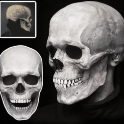 Halloween Full Head Skull Mask Skeleton Mask Halloween Costume Horror Evil Call Of Duty Mask Helmet With Movable Jaw Helmet