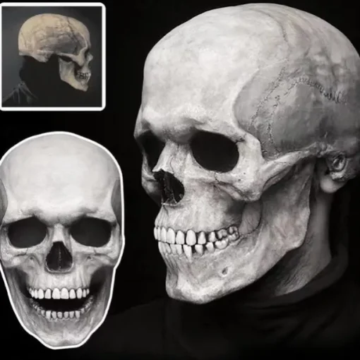 Halloween Full Head Skull Mask Skeleton Mask Halloween Costume Horror Evil Call Of Duty Mask Helmet With Movable Jaw Helmet