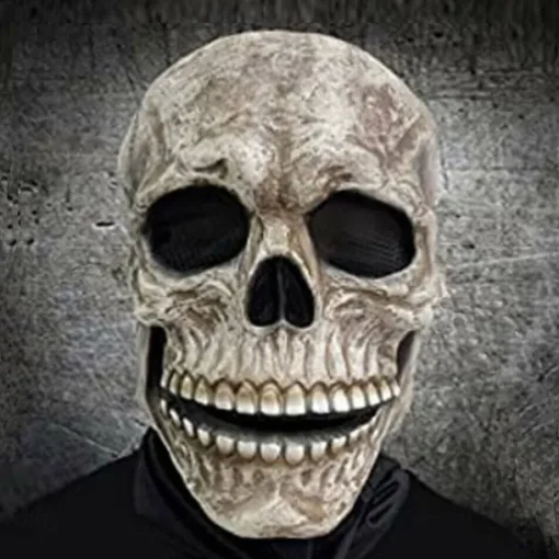 Halloween Full Head Skull Mask Skeleton Mask Halloween Costume Horror Evil Call Of Duty Mask Helmet With Movable Jaw Helmet
