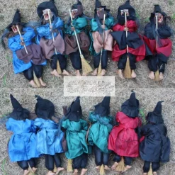 Halloween Ghost Festival Witch Figurine Hanging Doll DIY Decor Pendant Party Haunted House Props Ornament Garden Bar Decor