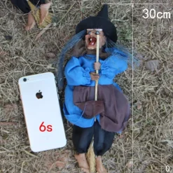 Halloween Ghost Festival Witch Figurine Hanging Doll DIY Decor Pendant Party Haunted House Props Ornament Garden Bar Decor