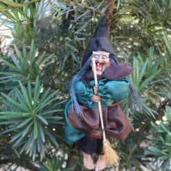 Halloween Ghost Festival Witch Figurine Hanging Doll DIY Decor Pendant Party Haunted House Props Ornament Garden Bar Decor