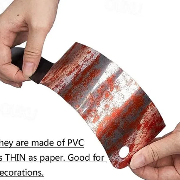 Halloween Ghost House Terror Decoration Blood Knife Flag Pulling Blood Knife String Trick Insect Pendant Flag Pulling Party Atmosphere Decoration