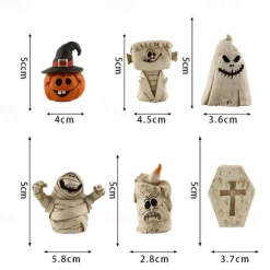 Halloween Ghost Pumpkin Ornament Micro Landscape Ornament Desktop Resin Small Ornament