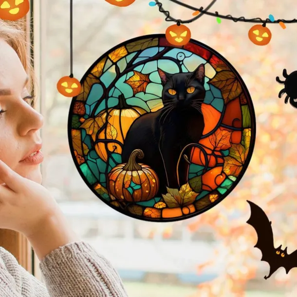 Halloween Glass Stickers Decoration Window Stickers Festive Atmosphere Party Decoration Wall Stickers