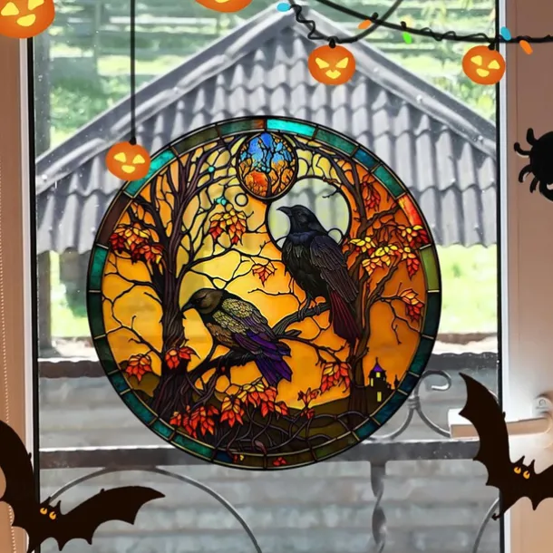 Halloween Glass Stickers Decoration Window Stickers Festive Atmosphere Party Decoration Wall Stickers
