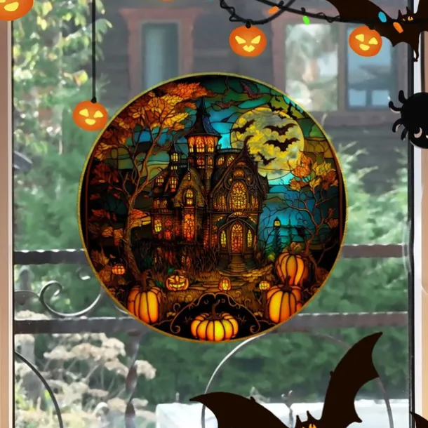 Halloween Glass Stickers Decoration Window Stickers Festive Atmosphere Party Decoration Wall Stickers