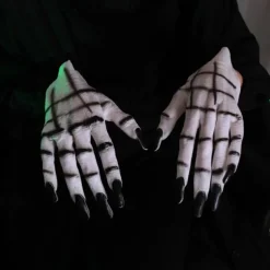 Halloween Gloves Long Ghost Claw Dress up Gloves Fashion Long Nail Role Play Theme Party Funny Witch Gloves Halloween Props Makeup Ball Party Supplies Party Dress up Horror Women's White Ghost Gloves