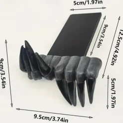 Halloween Gothic Bookmarks, Cool 3D Demon Hand Bookmark, Handmade Resin Witch Demon Claw Hand Bookmarks, Horror Home Decor Bookshelf Ornaments, Novelty Creative Gifts