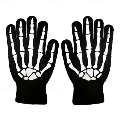 Halloween Grim Reaper Costume Skeleton Skull Outfits 4 PCS Cape with Hood Cloak Plastic Scythe Skull Mask Easy Halloween Costumes Carnival for Men Adults