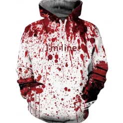 Halloween Hoodie I'm Fine Hoodies for Men Women 3D Print Graphic Sweatshirts Pullover Cool Funny Novelty Hoody Hooded With Pockets