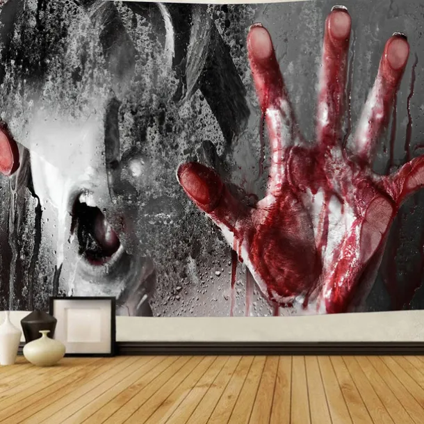 Halloween Horror Hanging Tapestry Wall Art Large Tapestry Mural Decor Photograph Backdrop Blanket Curtain Home Bedroom Living Room Halloween Decorations