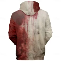 Halloween I'm Fine Hoodie Pullover Anime 3D Front Pocket Graphic For Couple's Men's Women's Adults' Halloween Carnival Masquerade 3D Print Party Casual Daily