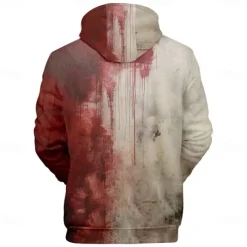 Halloween I'm Fine Hoodie Pullover Anime 3D Front Pocket Graphic For Couple's Men's Women's Adults' Halloween Carnival Masquerade 3D Print Party Casual Daily