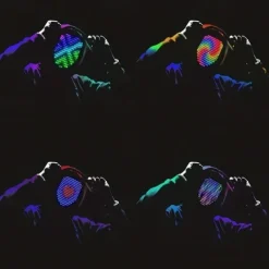 Halloween LED Mask Gesture Light Mask Change Face Induction Party Performance Atmosphere Props