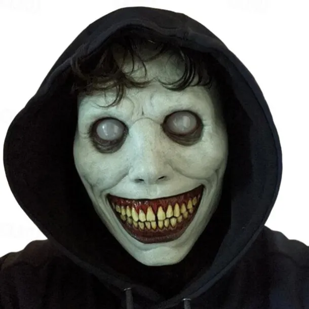 Halloween Mask, Cosplay, Face Cover, Laughing Devil Scary Mask, Super Realistic Mask, For Parties, School Festivals, Cultural Festivals, Events, Haunted House, Art Festival