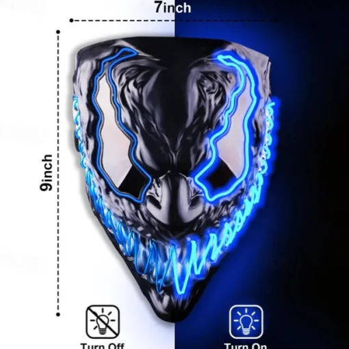Halloween Mask LED Purge Light Up With Lighting Deadpool Mask Scary Costume for Carnival Cosplay Party Easy Halloween Costumes