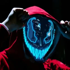 Halloween Mask LED Purge Light Up With Lighting Deadpool Mask Scary Costume for Carnival Cosplay Party Easy Halloween Costumes