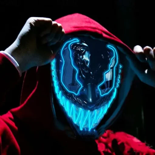 Halloween Mask LED Purge Light Up With Lighting Deadpool Mask Scary Costume for Carnival Cosplay Party Easy Halloween Costumes