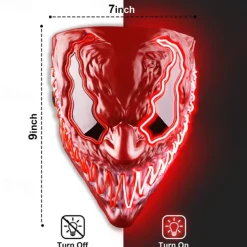 Halloween Mask LED Purge Light Up With Lighting Deadpool Mask Scary Costume for Carnival Cosplay Party Easy Halloween Costumes
