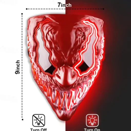 Halloween Mask LED Purge Light Up With Lighting Deadpool Mask Scary Costume for Carnival Cosplay Party Easy Halloween Costumes