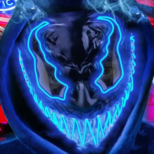 Halloween Mask LED Purge Light Up With Lighting Deadpool Mask Scary Costume for Carnival Cosplay Party Easy Halloween Costumes