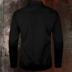 Halloween Men's Grimace Halloween Costumes Shirt Button Up Shirt Long Sleeve Casual Dark Party Evening Wear Fall Winter Spring & Summer Turndown Shirt Collar Button Up 3D Print Black