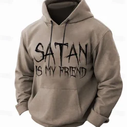 Halloween Men's Santa Claus Hoodie Hoodies Sweatshirt Fashion Daily Long Sleeve Hooded Christmas Black Blue Pocket 3D Print Fall Winter Designer