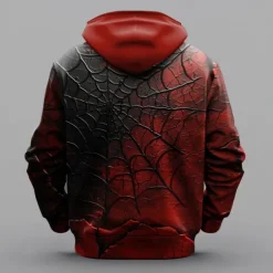 Halloween Men's Spider Hoodie Hoodies Sweatshirt Fashion Cool Long Sleeve Hooded Vacation Halloween Red Pocket 3D Print Fall Winter Designer