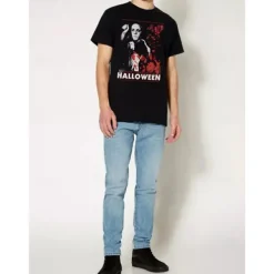 Halloween Michael Myers T-shirt Print Graphic For Couple's Men's Women's Adults' Halloween Carnival Masquerade Hot Stamping Casual Daily