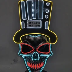 Halloween Neon Mask Led Mask Masque Masquerade Party Masks Light Glow In The Dark Funny Masks