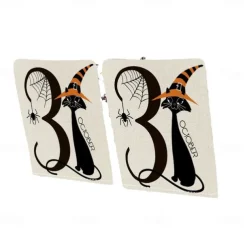 Halloween Printed Dining Chair Covers - Festive Spooky Design, Stretchable and Durable, Perfect for Dining Room Party Decorations