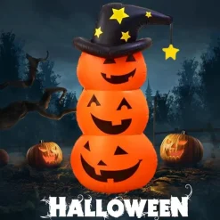 Halloween Pumpkin Balloon Inflatable Pumpkin Man Extra Large 53.1 inches (135 cm) Pumpkin Rocking Party Decoration Decoration Accessory for Home Decoration Luxury Costume School Festival Cultural