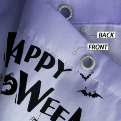 Halloween Pumpkin Candy Shower Curtain Modern Machine Washable Waterproof Polyester Fabric Used for Bathroom Decoration Bathtub with 12 Hooks