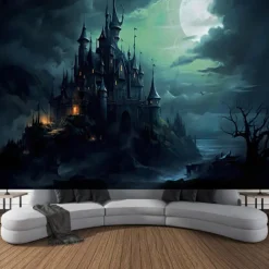 Halloween Pumpkin Hanging Tapestry Wall Art Large Tapestry Mural Decor Photograph Backdrop Blanket Curtain Home Bedroom Living Room Decoration Halloween Decorations