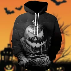 Halloween Pumpkin Hoodie Pullover Halloween 3D Front Pocket Graphic For Couple's Men's Women's Adults' Halloween Carnival Masquerade 3D Print Party Festival