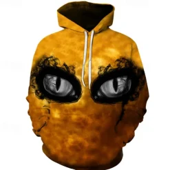 Halloween Pumpkin Hoodie Cartoon Manga Anime 3D Front Pocket Graphic For Couple's Men's Women's Adults' Halloween Carnival Masquerade 3D Print Casual Daily