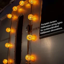 Halloween Pumpkin Lantern String Lights 2m 10LEDs Jack O Lantern Pumpkin Lamp for Halloween Party Garden Home Balcony Outdoor DIY Decor Light