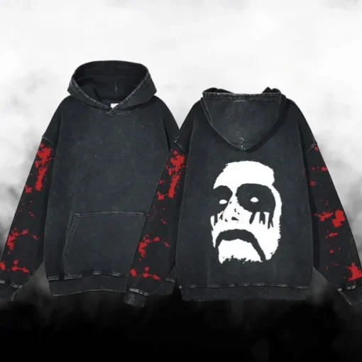 Halloween Scream Ghostface Skull Skeleton Hoodie Oversized Acid Washed Tee Print Front Pocket Graphic For Couple's Men's Women's Adults' Masquerade Hot Stamping Casual Daily
