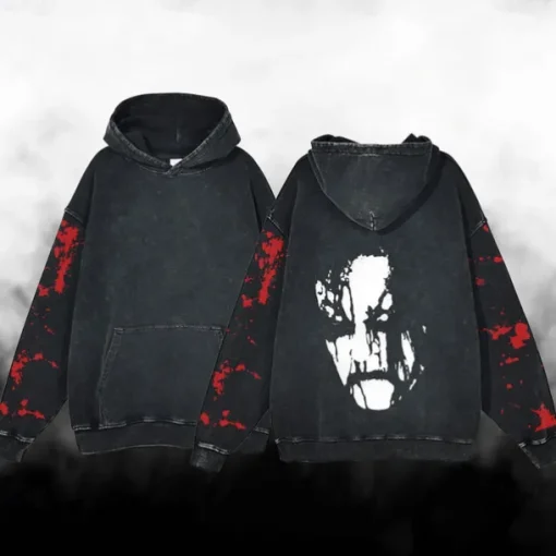 Halloween Scream Ghostface Skull Skeleton Hoodie Oversized Acid Washed Tee Print Front Pocket Graphic For Couple's Men's Women's Adults' Masquerade Hot Stamping Casual Daily