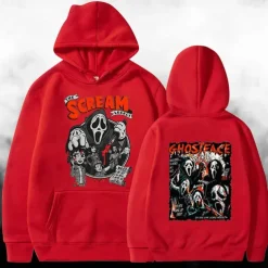 Halloween Scream Ghostface Skull Skeleton Hoodie Print Front Pocket Graphic For Couple's Men's Women's Adults' Halloween Carnival Masquerade Hot Stamping Halloween Casual Daily