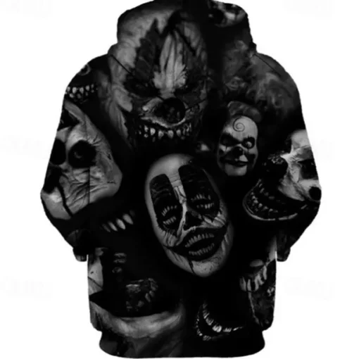 Halloween Skeleton Skull Ghost Death Hoodie Cartoon Manga Anime 3D Front Pocket Graphic For Couple's Men's Women's Adults' Halloween Carnival Masquerade 3D Print