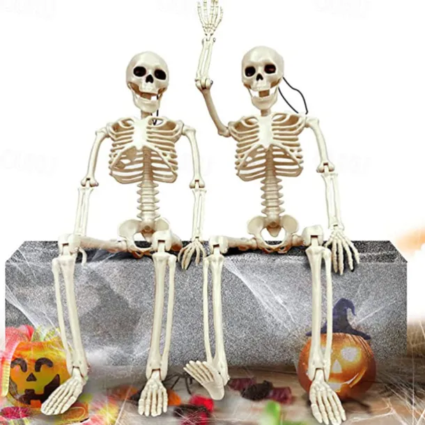 Halloween Skeletons | Full Body Posable Joints Skeletons for Halloween Decoration, Graveyard Decorations, Haunted House Accessories